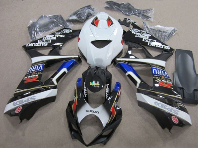 Mejores Carenados Moto Suzuki GSXR 1000 2007-2008 - Blanco Azul Rojo Negro