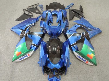Mejores Carenados Moto Suzuki GSXR 1000 2009-2016 - Azul Verde JOMO