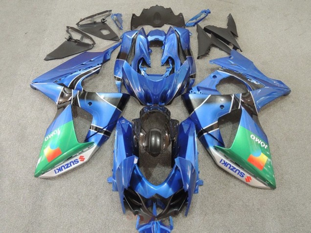 Mejores Carenados Moto Suzuki GSXR 1000 2009-2016 - Azul Verde JOMO