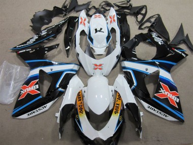 Mejores Carenados Moto Suzuki GSXR 1000 2009-2016 - Blanco Azul Amarillo Negro Brux Dark Dog