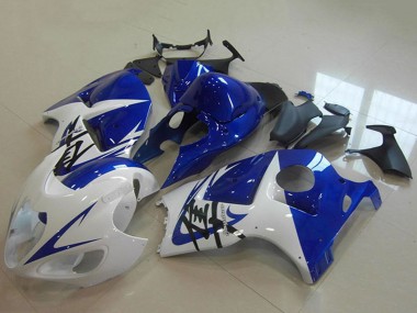 Mejores Carenado Moto Suzuki GSXR 1300 Hayabusa 1996-2007 - Blanco Azul
