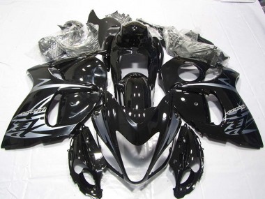 Mejores Carenados Moto Suzuki GSXR 1300 Hayabusa 2008-2020 - Negro Brillante Plata