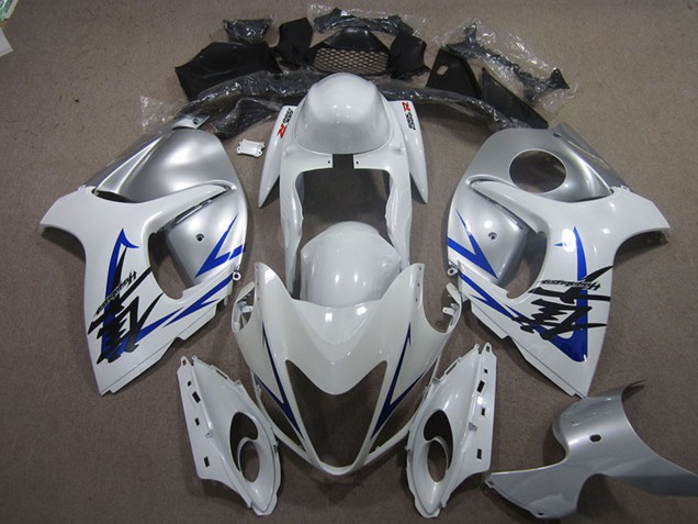 Mejores Carenado Moto Suzuki GSXR 1300 Hayabusa 2008-2020 - Blanco Azul