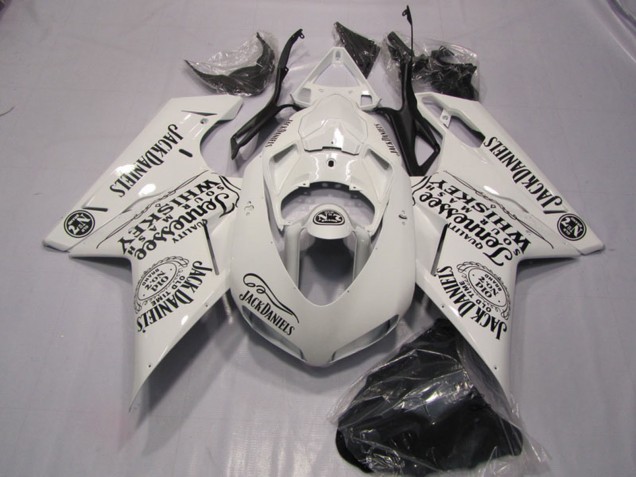 Mejores Carenados Moto Ducati 1098 2007-2014 - Blanco Jack Daniels