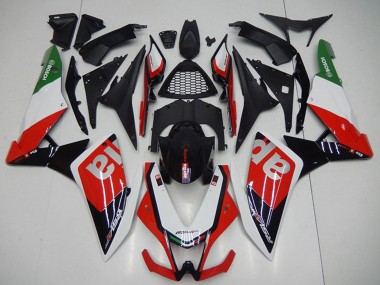 Mejores Carenados Moto Aprilia RSV4 1000 2009-2015 - Negro Rojo Blanco