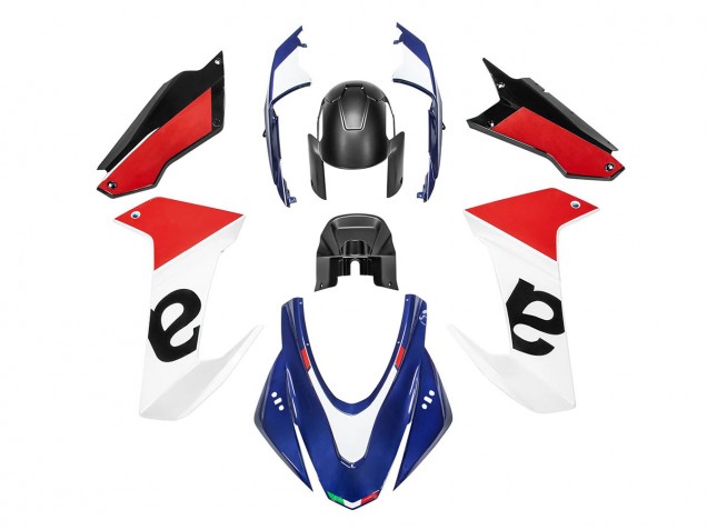 Mejores Carenados Moto Aprilia RS660 2020-2024 - Blanco Azul Rojo