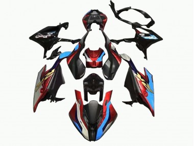 Mejores Carenado Moto BMW S1000RR 2019-2022 - Negro Azul Rojo Oro EstiloCarrera