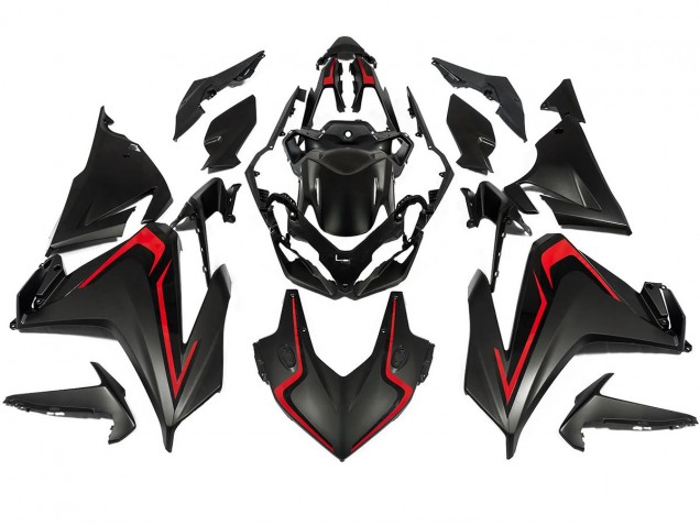 Mejores Carenado Moto Honda CBR500R 2022-2023 - Negro Mate Rojo
