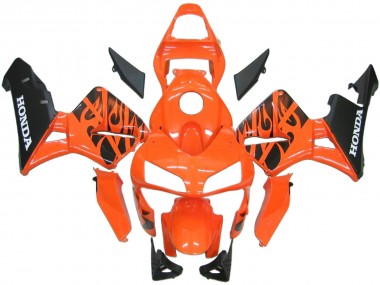 Mejores Carenados ABS Honda CBR600RR 2003-2004 - Naranja Blanco Rojo Negro Brillante Repsol