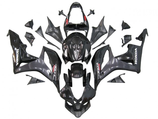 Mejores Carenados Moto Honda CBR600RR 2007-2008 - Gris Negro Brillante Calcomanías