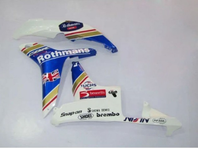 Mejores Carenados Moto Honda CBR600RR 2007-2008 - Blanco Azul Amarillo Rothmans
