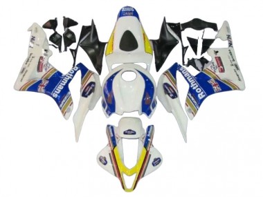 Mejores Carenados Moto Honda CBR600RR 2007-2008 - Blanco Azul Amarillo Rothmans