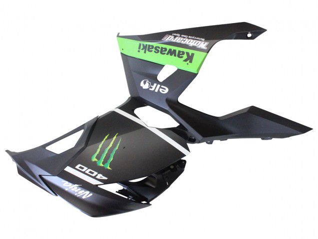 Mejores Carenados Moto Kawasaki EX400 2018-2024 - Negro Mate Verde Monstruo Showr Nieve