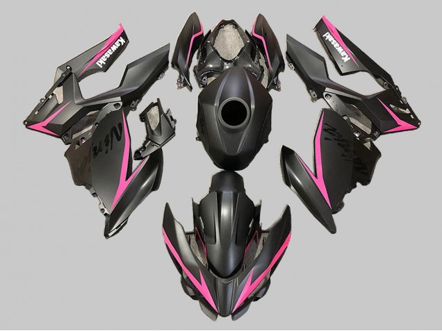 Mejores Carenados Moto Kawasaki EX400 2018-2024 - Negro Mate Rosa
