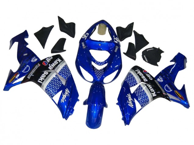 Mejores Carenados Moto Kawasaki ZX10R 2006-2007 - Azul Blanco Negro Elf