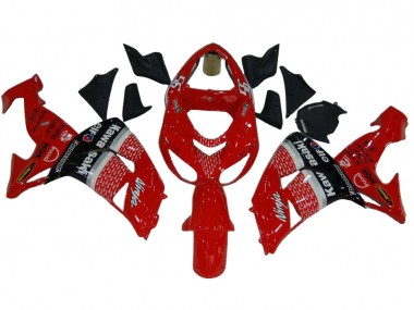 Mejores Carenados Moto Kawasaki ZX10R 2006-2007 - Rojo Plata Gris Negro Elf 56