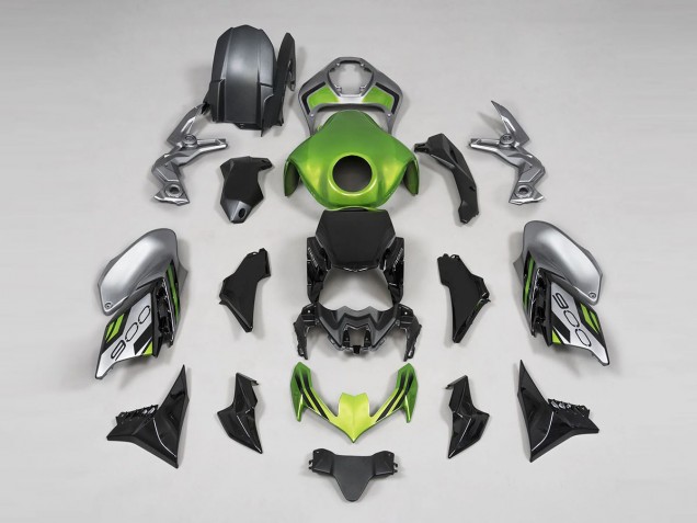 Mejores Carenados Moto Kawasaki Z900 2020-2024 - Verde Negro Gris