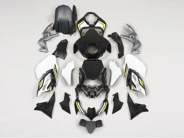Mejores Carenados Moto Kawasaki Z900 2020-2024 - Negro Blanco Amarillo