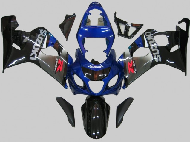 Mejores Carenados Moto Suzuki GSXR 600/750 2004-2005 - Azul Gris Negro Brillante