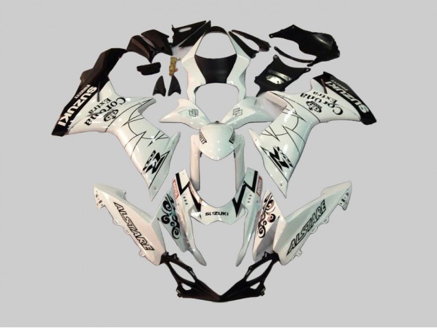 Mejores Carenados Moto Suzuki GSXR 600/750 2011-2024 - Blanco Negro Alstare Corona Extra Motul