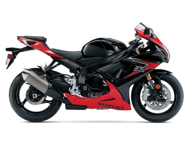 Mejores Carenados Moto Suzuki GSXR 600/750 2011-2024 - Rojo Negro Brillante
