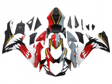 Mejores Carenados Moto Suzuki GSXR 600/750 2011-2024 - Rojo Oro Gris Negro Blanco Tiburón