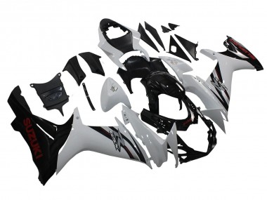 Mejores Carenados Moto Suzuki GSXR 600/750 2011-2024 - Blanco Negro Brillante