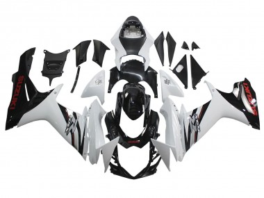 Mejores Carenados Moto Suzuki GSXR 600/750 2011-2024 - Blanco Negro Brillante