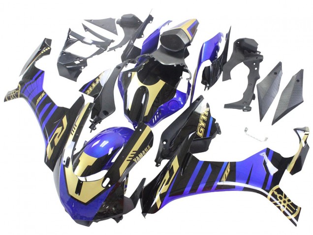 Mejores Carenados Moto Yamaha YZF R1 2015-2019 - Azul Oro Negro