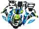 Mejores Carenados Moto Yamaha YZF R1 2015-2019 - Azul Verde Negro Tiburón