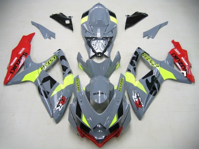 Mejores Carenados Moto GSXR750 K6 2006-2007 - Nardo Gris Neon Verde Rojo Ecstar