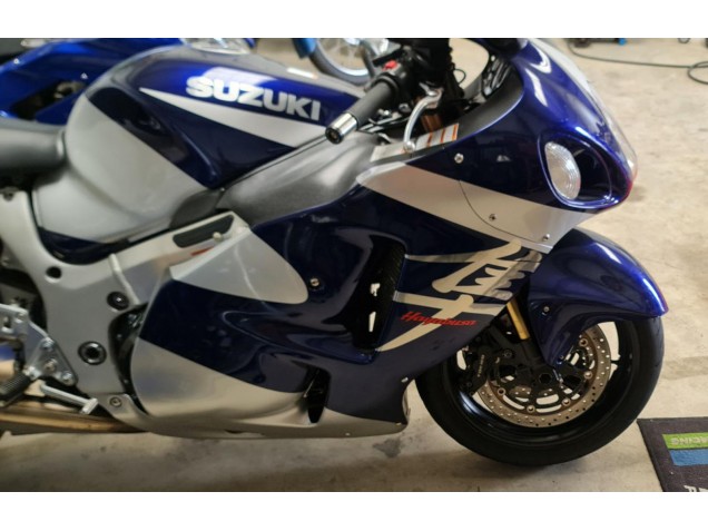 Mejores Carenados Moto Suzuki GSXR 1300 Hayabusa 1996-2007 - Azul Blanco