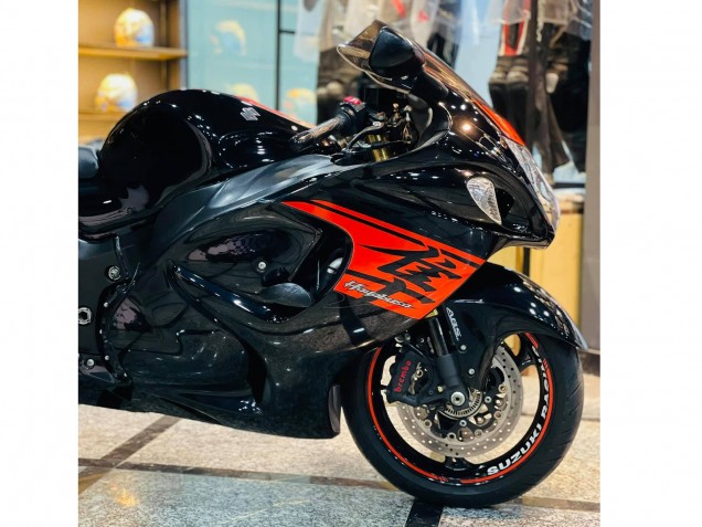 Mejores Carenado Moto Suzuki GSXR 1300 Hayabusa 2008-2020 - Negro Brillante Rojo