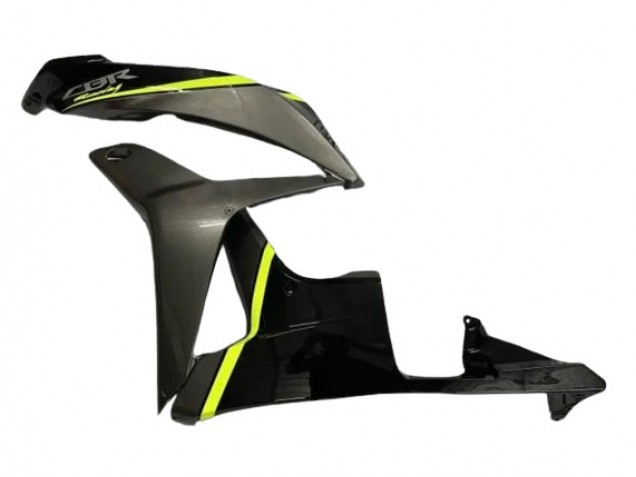 Mejores Carenados Moto Honda CBR600RR 2007-2008 - Negro Brillante Alta Visibilidad Amarillo