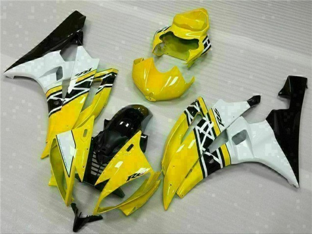 Moto Plástica R6 2006-2007 - Amarillo Blanco Negro