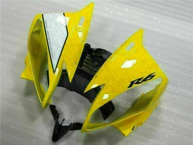 Moto Plástica R6 2006-2007 - Amarillo Blanco Negro