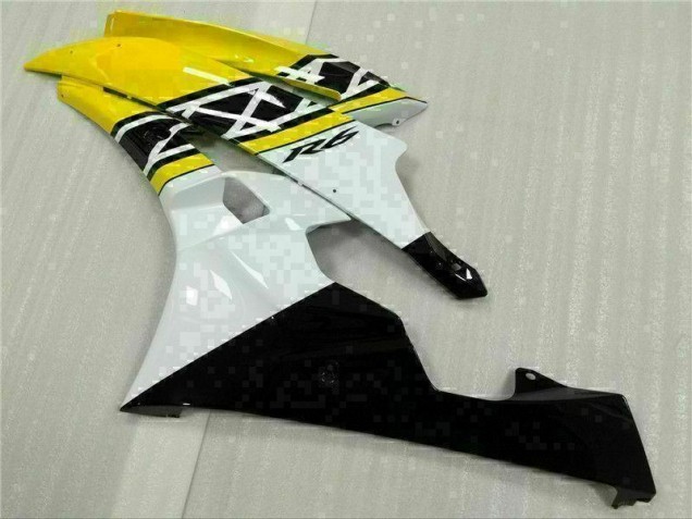Moto Plástica R6 2006-2007 - Amarillo Blanco Negro