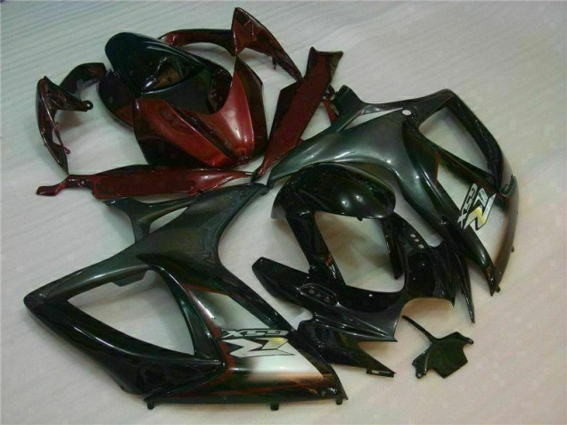 Plástica Moto GSXR 600 / 750 K6 2006-2007 - Negro Rojo