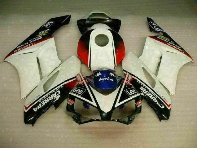 Plástico Moto CBR 1000 RR 2004-2005 - Blanco Negro