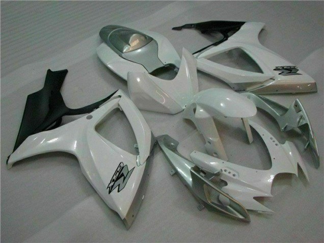 Plástico Moto GSXR 600 / 750 K6 2006-2007 - Blanco Plata